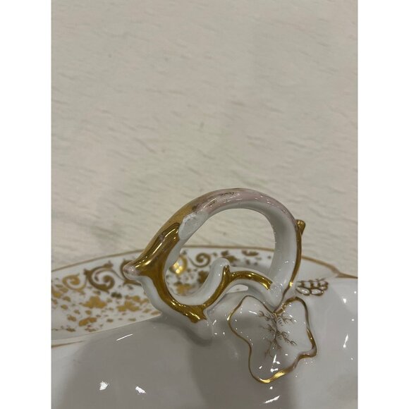 KPM Vintage White Gold Double Handled Bowl - Picture 4 of 5